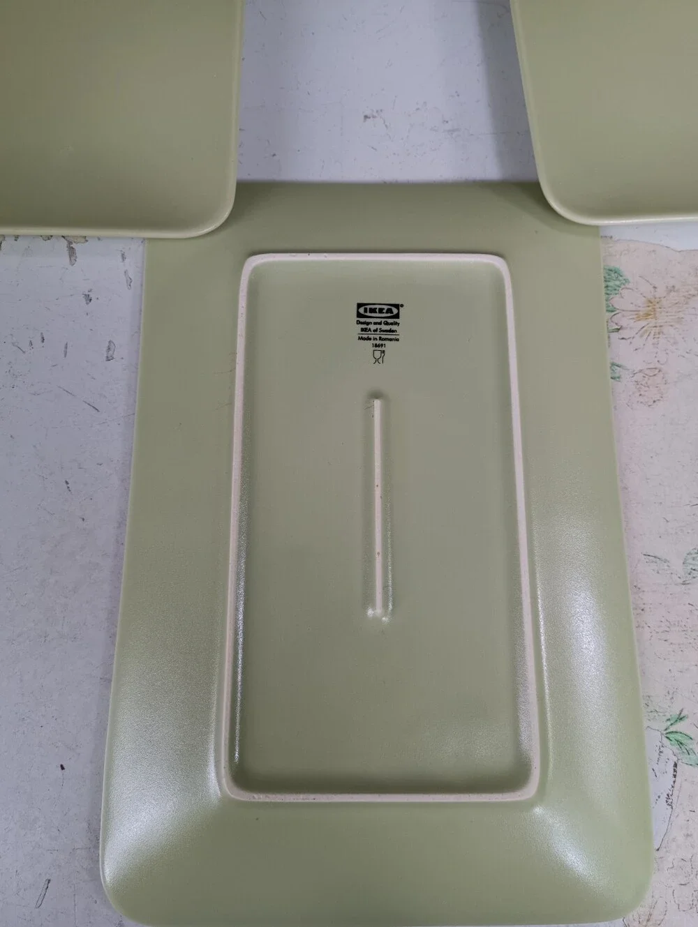IKEA DINERA rectangle Plates Green